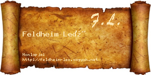 Feldheim Leó névjegykártya